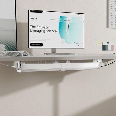 Káblový organizér, žľab na káble pod stôl, plast (ABS), 858x182x118mm (DxHxV), biely