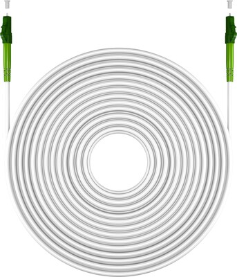 Fiber kábel LC/APC-LC/APC, 1m Simplex OS2(9/125µm), LSOH, 3mm, biely