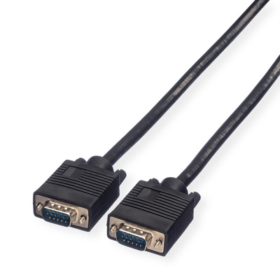 Kábel VGA M/M 6m, prepojovací, tienený, čierny