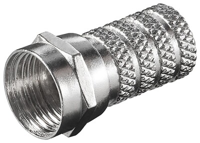 Konektor F satelitný samec ø4mm/2.4mm, dĺžka 20mm, Zn-Ni, 100ks/bal