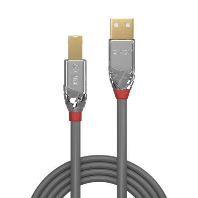 Kábel USB 2.0 A-B M/M 3m, High Speed, sivý, Cromo Line