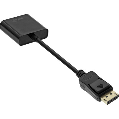 Adaptér DisplayPort/VGA, 15cm čierny, DP ver. 1.2