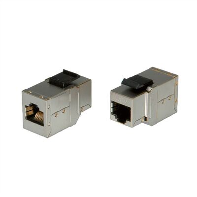 Konektor Keystone cat.6, tienený, strieborný, SPOJKA RJ45