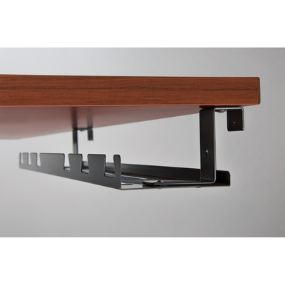 Káblový organizér, žľab na káble pod stôl, 590x131x74mm (DxHxV), čierny