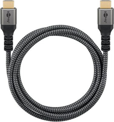 Kábel HDMI M/M 3m, Ultra High Speed+Eth, 8K@60Hz, HDMI 2.1, 48G, G pozl. konektor, čierny/sivý