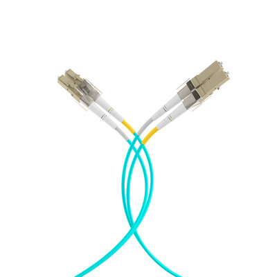Fiber kábel LC-LC, 5m Duplex OM3(50/125µm), LSOH, 2mm, tyrkysový