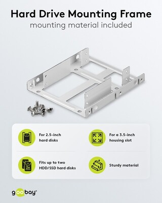 Montážna sada na HDD z 3.5" na 2x 2.5" strieborný