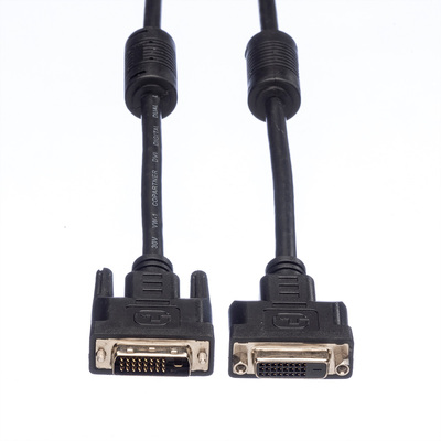 Kábel DVI-D M/F, predlžovací, "dual link" 2m, čierny