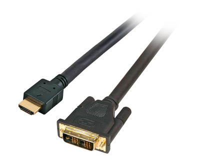 Kábel DVI-D/HDMI M/M 20m, Single-Link, 1920x1080@60Hz, čierny