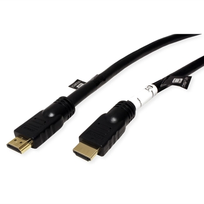 Kábel HDMI M/M 20m, Ultra High Speed+Eth, 4K@60Hz, HDMI 2.0, čierny, jednosmerný, Aktívny