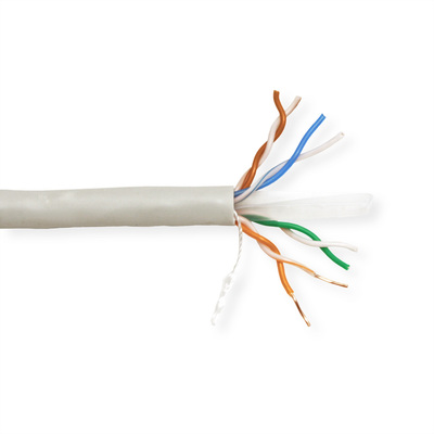UTP drôt PVC 300m cat.6, CPR Eca, AWG24, 250Mhz, 1000Base-T, sivý, meď