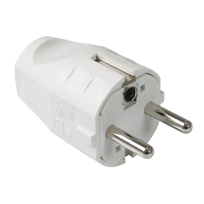 Konektor elektrikársky vidlica 230V biely HQ CEE7/7