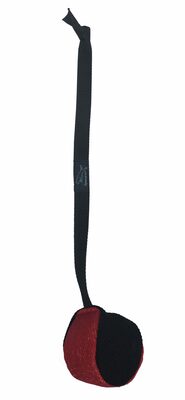 Lopta z ringového materiálu, malá, stredne makká, s popruhom, 11cm, 2-farebná, rôzne farby