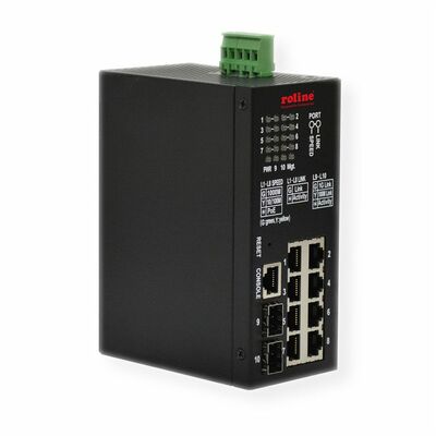 Switch Gigabit, 10port, 2x SFP, Layer2 PoE+, Smart Managed, priemyselný