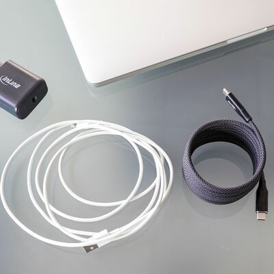 Kábel USB 2.0 Typ C CM/CM 2m, High Speed, Power Delivery 100w 20V5A, čierny, magnetický