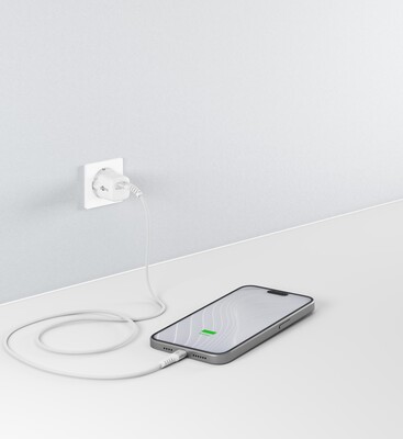 Kábel USB 2.0 Typ C CM/CM 2m, High Speed, Power Delivery 60w 20V3A, textilný oplet, biely