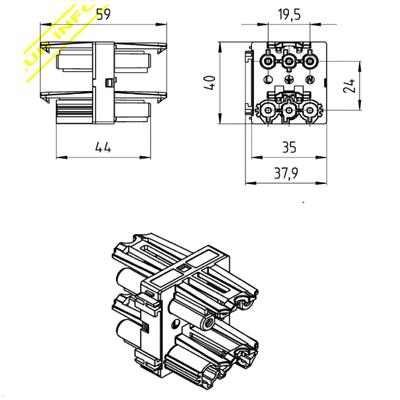 Adaptér GST18 1 IN 3 OUT