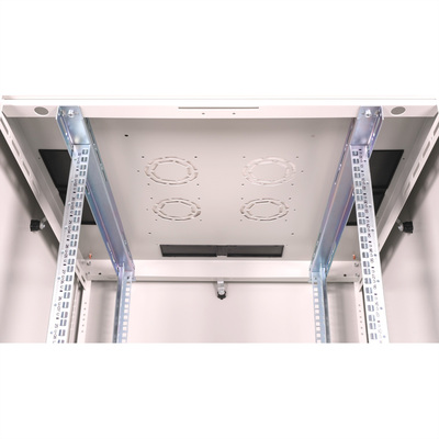 19" Rack na podlahu 32U, 1560x800x800mm (HxWxD), BASIC, sklenené dvere, sivý