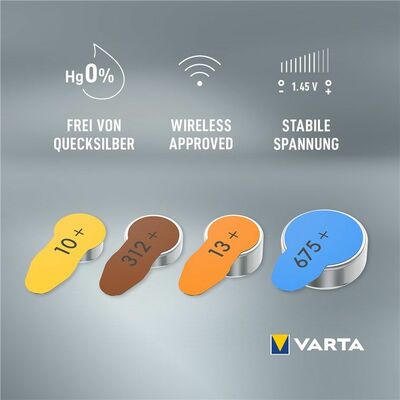 Baterka VARTA Hearing Aid PR48/V13 (6ks) 1.45V 6BL