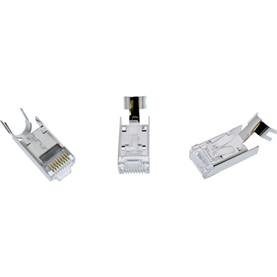 Konektor 8/8 RJ45 cat.6a, tienený + krytka sivá, s vodiacou vložkou, 100ks/bal