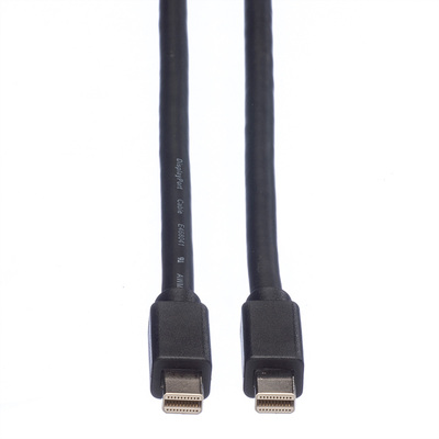 Kábel DisplayPort mini M/M 3m, 2K@60Hz, DP v1.1, 10.8Gbit/s, čierny