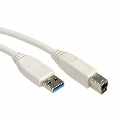 Kábel USB 3.2 Gen 1, A-B M/M 3m, 5Gbps, biely
