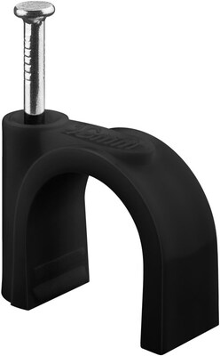 Káblová úchytka 16mm, čierna, 100ks/bal