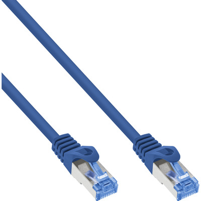 S/FTP (PiMF) Patchkábel LSOH TPE 0.3m cat.6a, modrý, CCA, flexibilný