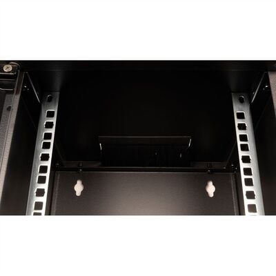 10" Rack na stenu 6U, čierny, 330x312x300mm (HxWxD), RAL9005