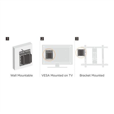 Držiak univerzálny pre média boxy (setobox, distribútor, switch), malý (202x160mm), kovový, čierny