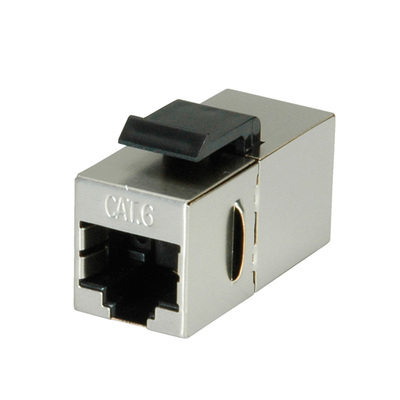 Konektor Keystone cat.6, tienený, strieborný, SPOJKA RJ45