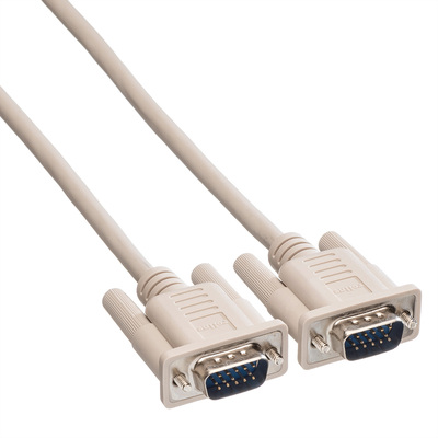 Kábel VGA M/M 1.8m, prepojovací, tienený, sivý
