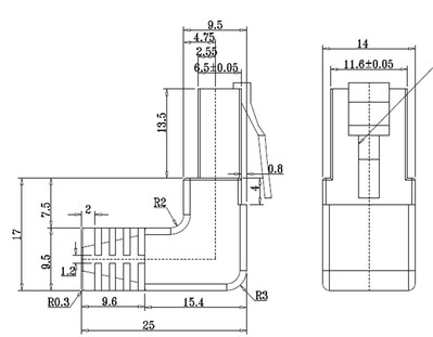 UTP Patchkábel 10m cat.5e, čierny, CCA, zahnutý (2x90°)