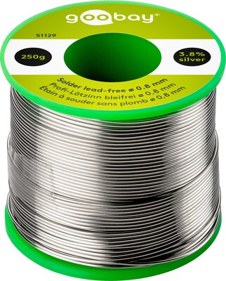 Cín spájkovací o priemere 0.8mm 250g špulka - bezolovnatý