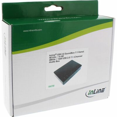 Adaptér USB 2.0 SoundBox 7.1, 48KHz / 16-bit, 3,5mm jack, Toslink Digital IN/OUT (usb zvuková karta)