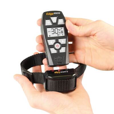 Elektronický obojok EDGE 650R, stredné a väčšie plemená, 2.5cm/max 75cm, čierny, s ovládačom na prst