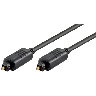 Kábel Toslink audio optický SPDIF prepojovací M/M 5m, ø5.0mm, čierny