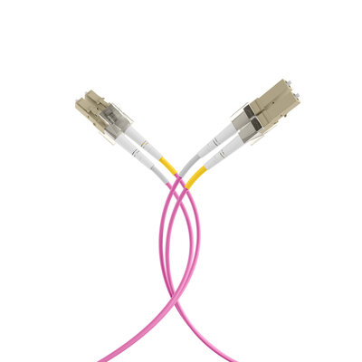 Fiber kábel LC-LC, 1.5m Duplex OM4(50/125µm), LSOH, 2mm, fialový