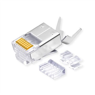 Konektor 8/8 RJ45 cat.6, tienený, na drôt/lanko, špeciálny skrátený, AWG 24-26, 10ks/bal