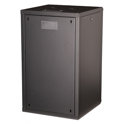 19" Rack na stenu 20U, čierny, 996x600x600mm (HxWxD), RAL9005, PRO, odnímateľné bočnice