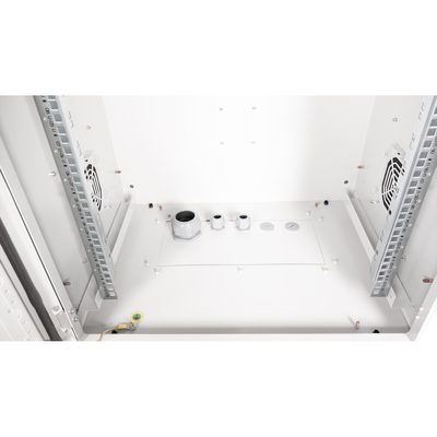 19" Rack na stenu 12U, sivý, 713x600x450mm (HxWxD), RAL7035, IP55, vonkajší, odnímateľné bočnice