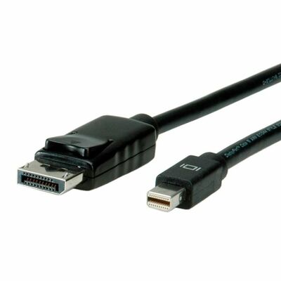 Kábel DisplayPort mini/DP M/M 5m, 2K@60Hz, DP v1.1, 10.8Gbit/s, čierny