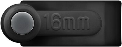 Káblová úchytka 16mm, čierna, 100ks/bal