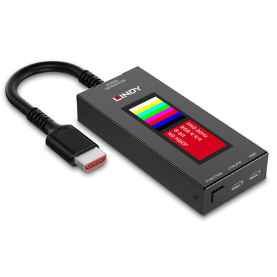 Profesionálny generátor testovacieho HDMI 2.1 signálu s LCD displejom, 8K@30 Hz, 40Gb/s, USB-C