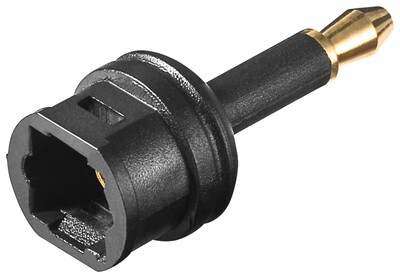 Adaptér TOSLINK/3.5mm F/M, čierny, 10ks/bal