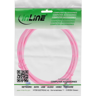 S/FTP (PiMF) Patchkábel LSOH TPE 15m cat.6a, magenta, slim, Cu, flexibilný
