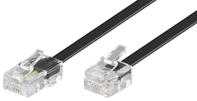 Kábel telefónny RJ11/RJ45, 3m, čierny