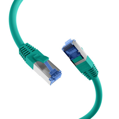 S/FTP (PiMF) Patchkábel LSOH 0.25m cat.7, zelený, Cu, SuperFlex