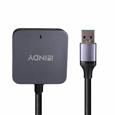 Kábel USB 3.0 A-A M/F 10m, Super Speed, AKTÍVNY 4port HUB s adapt.