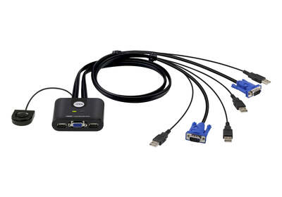 KVM switch/prepínač 2PC, VGA, USB, star